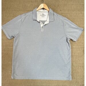 Tommy Bahama Mens Short Sleeve Blue Polo XXL Vacation Cruise Office Beach